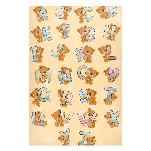 decoração para quartos infantis I Am Learning The Alphabet with Teddy From A To Z