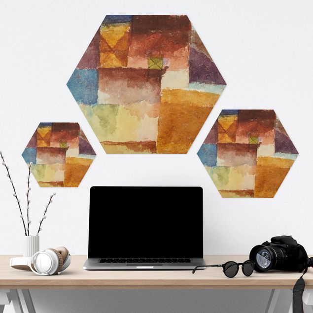 Quadros hexagonais Paul Klee - In the Wasteland