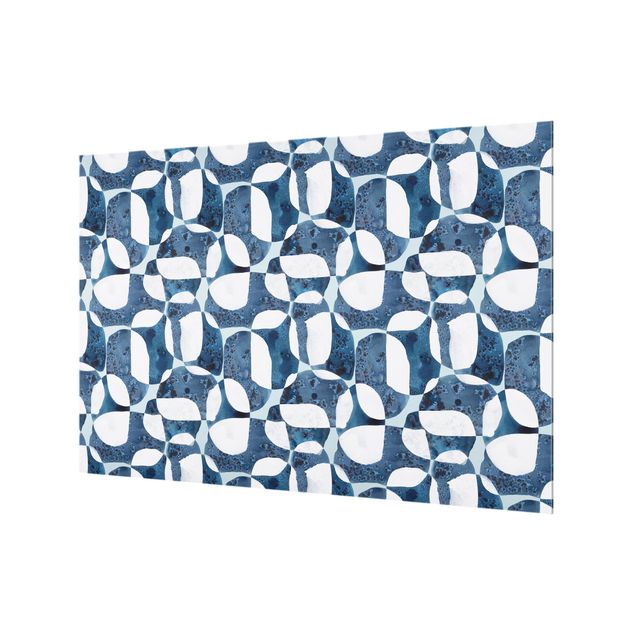 Painel anti-salpicos de cozinha Living Stones Pattern In Blue