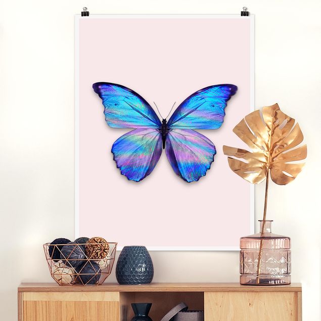 decoraçao para parede de cozinha Holographic Butterfly