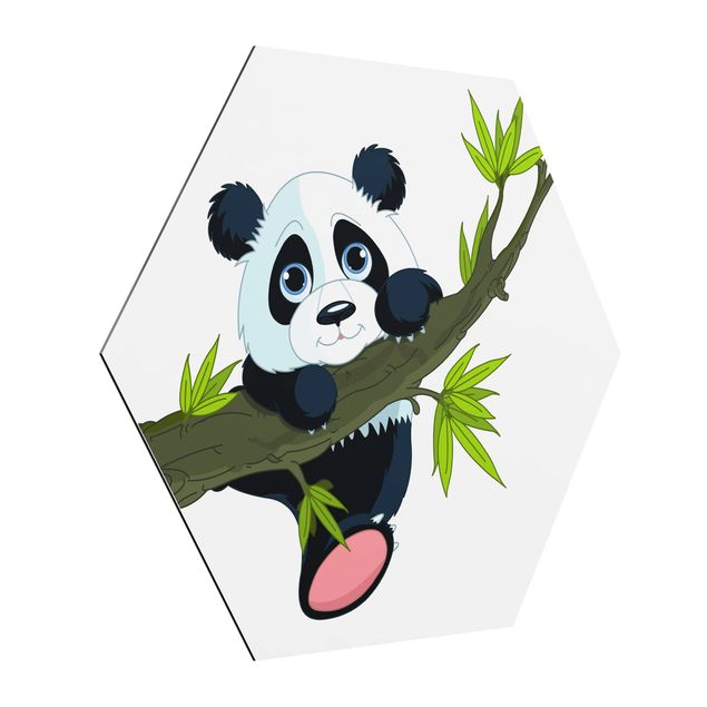 quadros de paisagens Climbing Panda