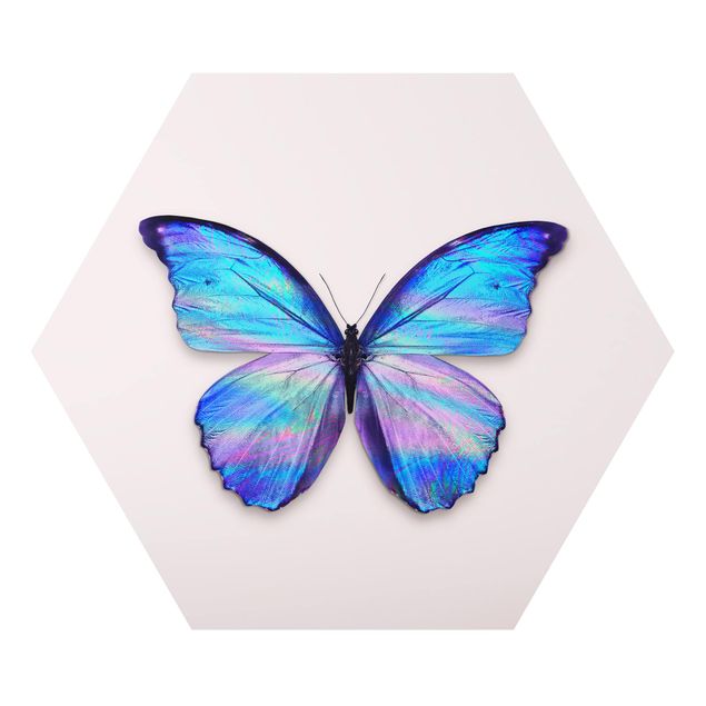 quadros decorativos para sala modernos Holographic Butterfly