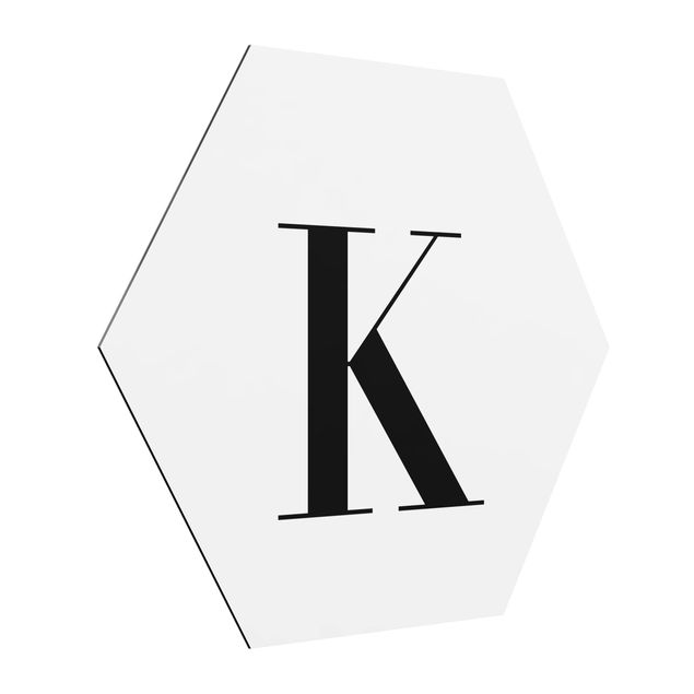 Quadros modernos Letter Serif White K