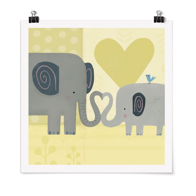 Posters animais Mum And I - Elephants