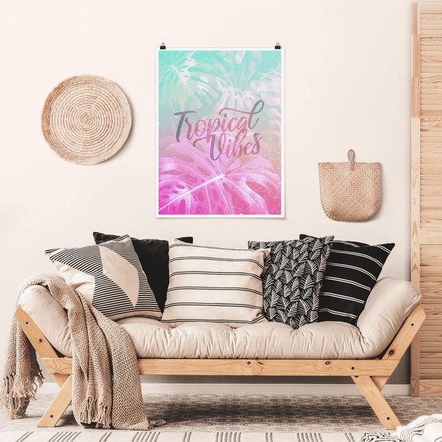 Posters flores Rainbow - Tropical Vibes