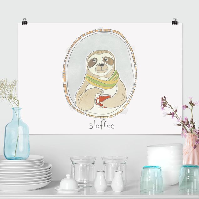 decoraçoes cozinha Caffeinated Sloth