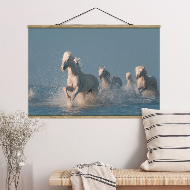 decoração para quartos infantis Herd Of White Horses