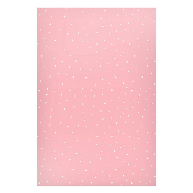 Quadros padrões Drawn Little Dots On Pastel Pink