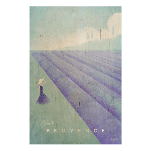 Quadros em madeira flores Travel Poster - Provence