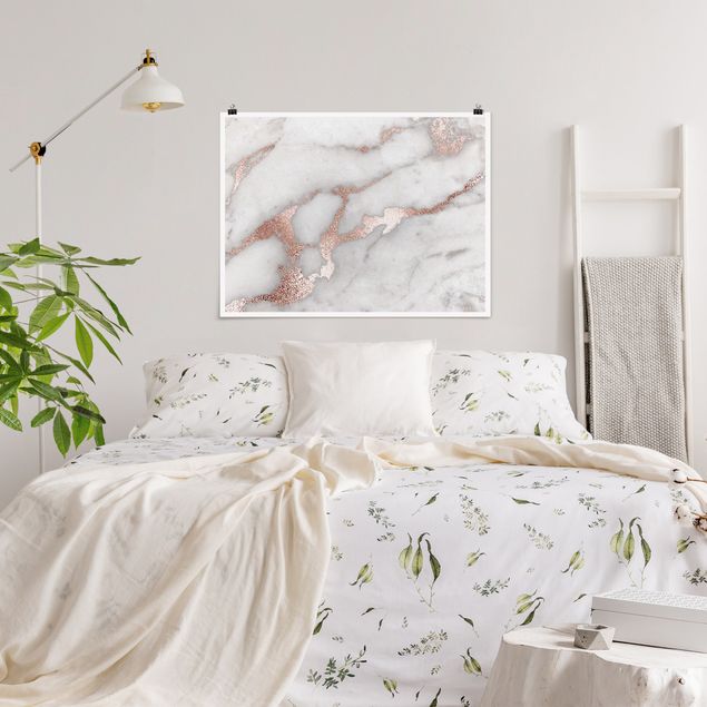 Posters quadros famosos Marble Look With Glitter