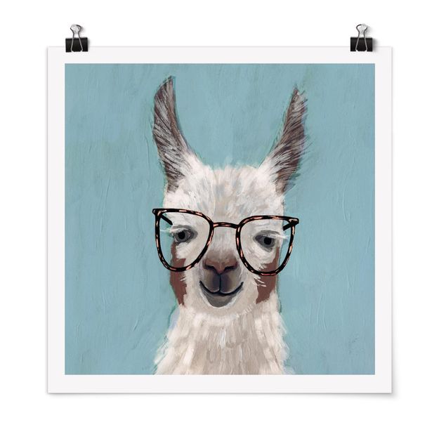 Posters animais Lama With Glasses II