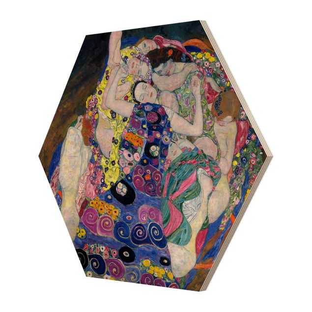 quadro de madeira para parede Gustav Klimt - The Virgin