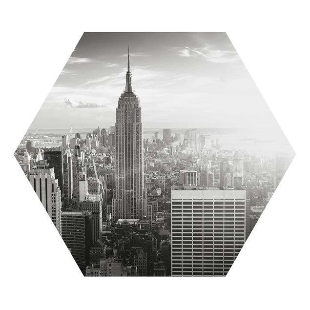 quadros em preto e branco Manhattan Skyline