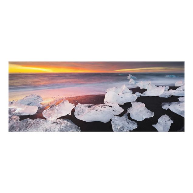 Painel anti-salpicos de cozinha Chunks Of Ice In The Glacier Lagoon Jökulsárlón Iceland