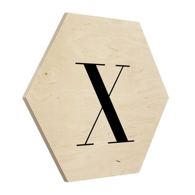 quadros em madeira para decoração Letter Serif White X