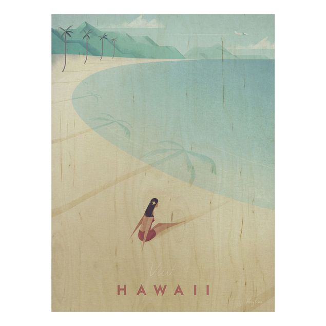 Quadros em madeira paisagens Travel Poster - Hawaii