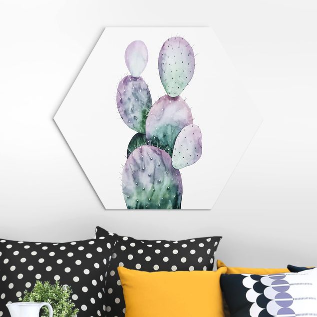 decoraçao para parede de cozinha Cactus In Purple II