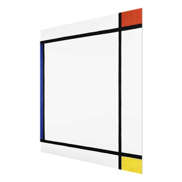 decoração quadros Piet Mondrian - Composition III with Red, Yellow and Blue