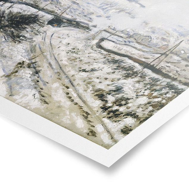 quadros de paisagens Claude Monet - Train In The Snow At Argenteuil