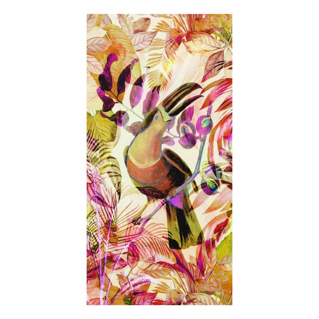 Quadros florais Colourful Collage - Toucan