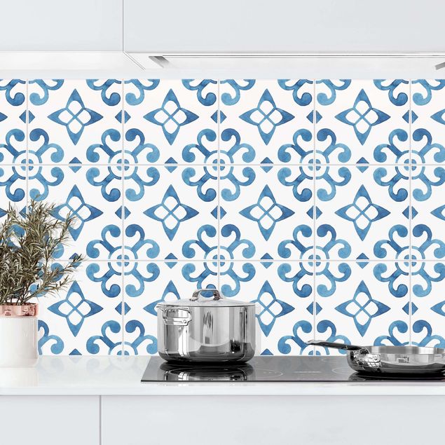 decoraçao para parede de cozinha Watercolour Tiles - Braga