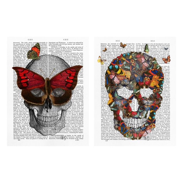 Telas decorativas animais Scary Reading - Butterfly Mask Set I