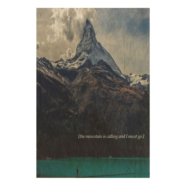 Quadros em madeira paisagens Poetic Landscapes - Mountain