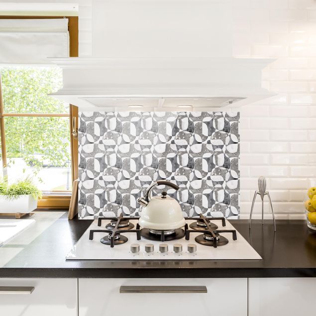 Painel anti-salpicos de cozinha padrões Living Stones Pattern In Grey