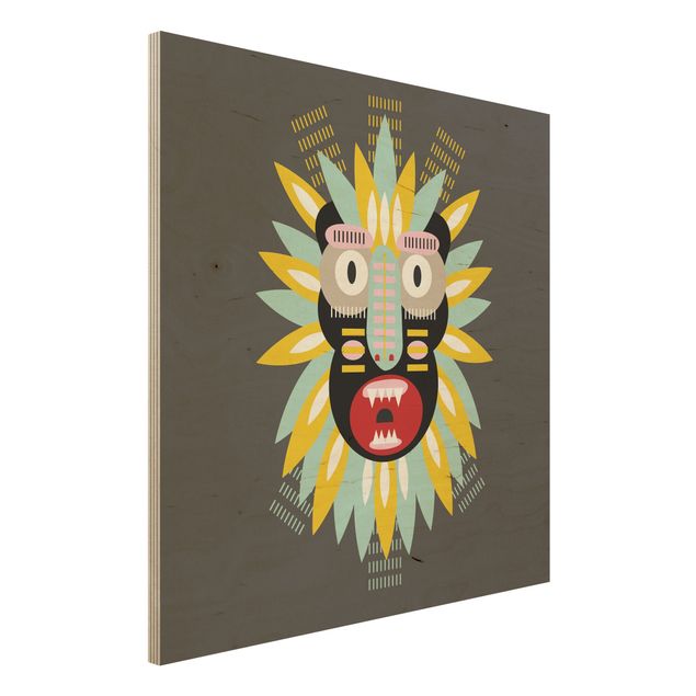 decoração para quartos infantis Collage Ethnic Mask - King Kong