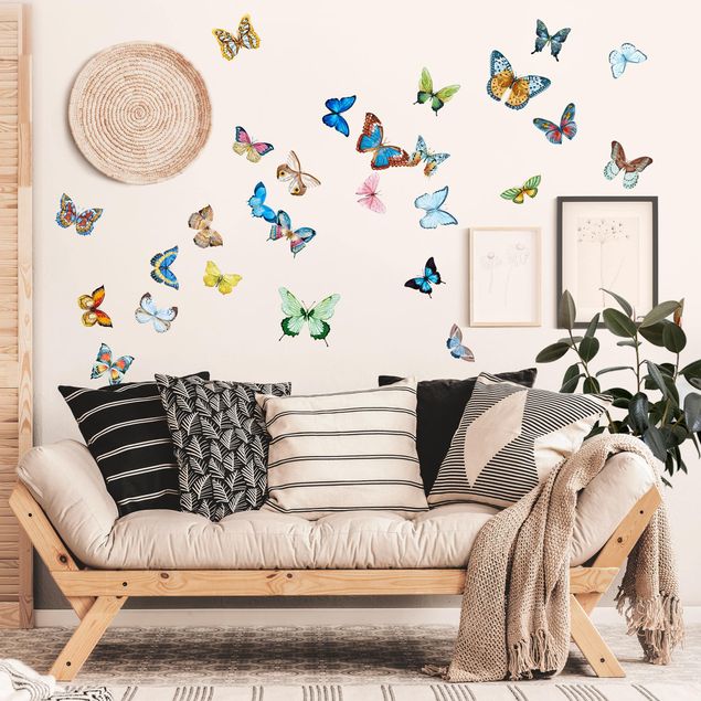Decoração para quarto infantil Watercolour Butterflies Set