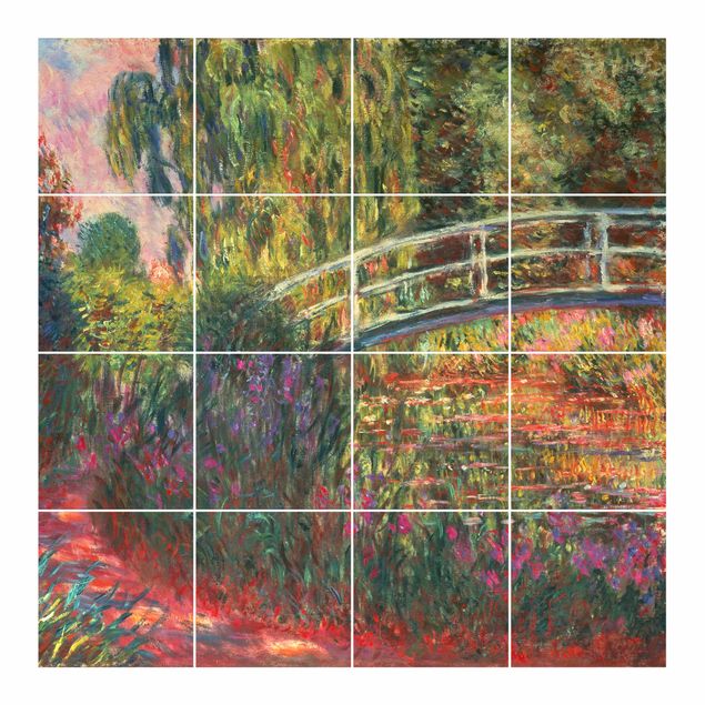 Películas para azulejos em verde Claude Monet - Japanese Bridge In The Garden Of Giverny