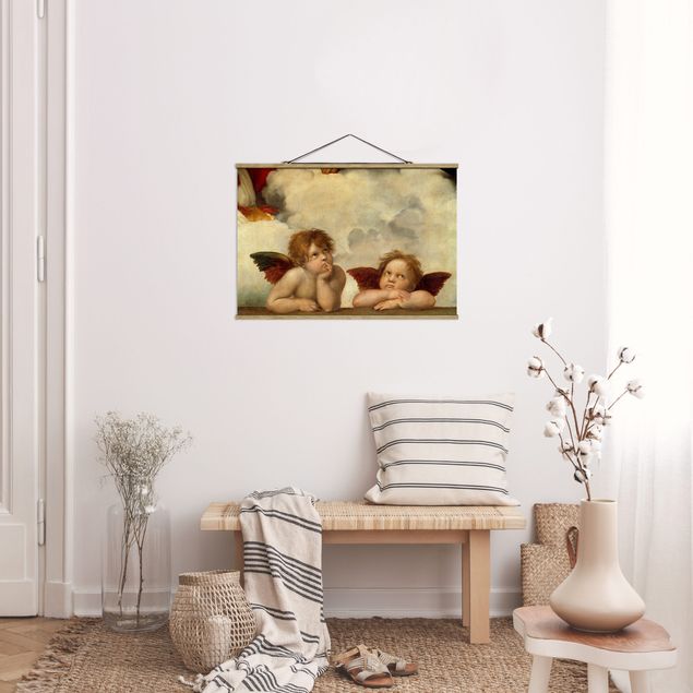 Quadros por movimento artístico Raffael - Two Angels. Detail from The Sistine Madonna