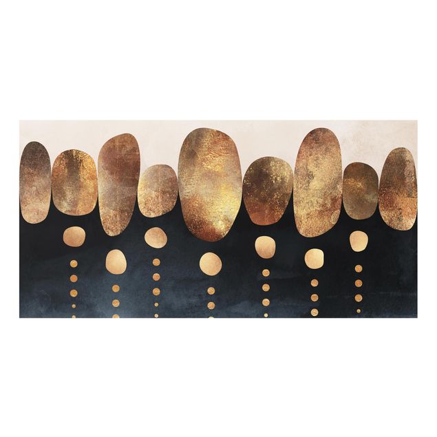 Quadros de Elisabeth Fredriksson Abstract Golden Stones