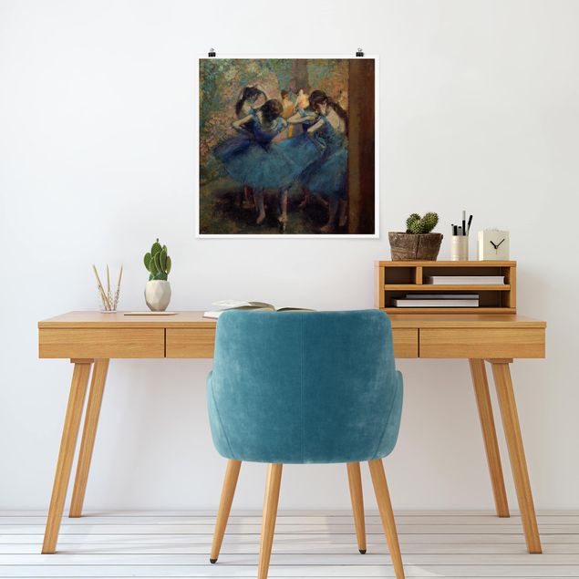 Quadros bailarina Edgar Degas - Blue Dancers