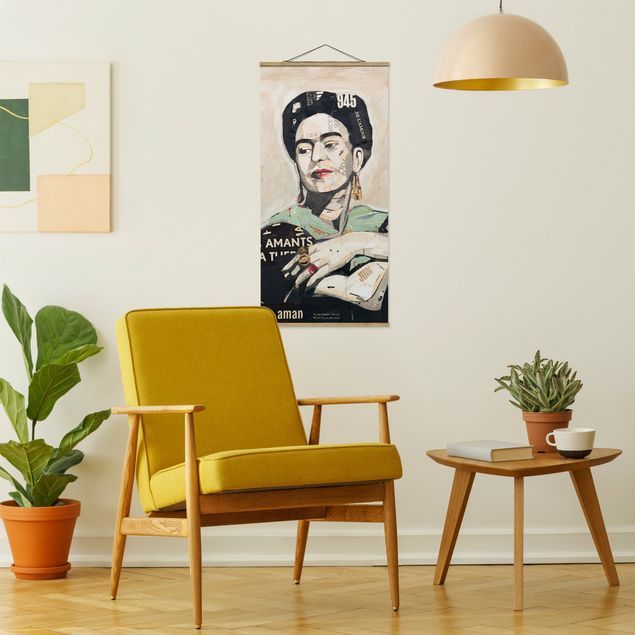 Quadros retratos Frida Kahlo - Collage No.4
