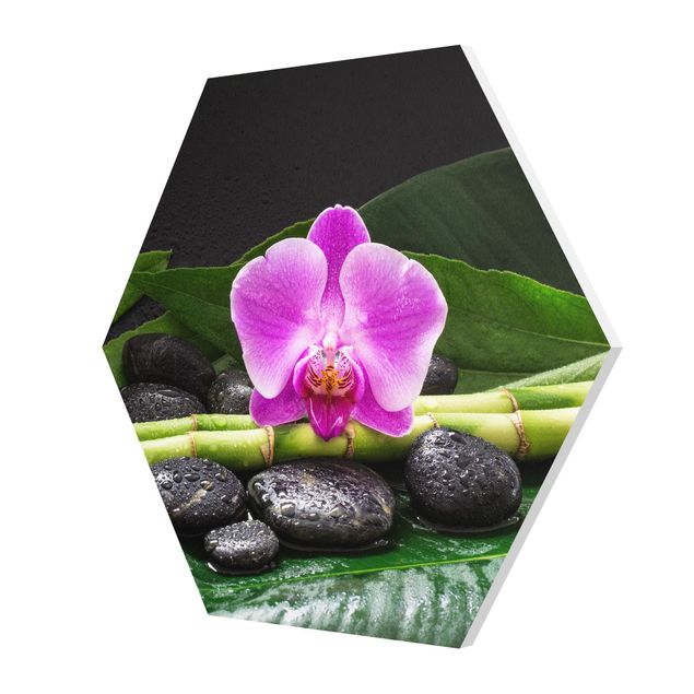 Quadros famosos Green Bamboo With Orchid Blossom