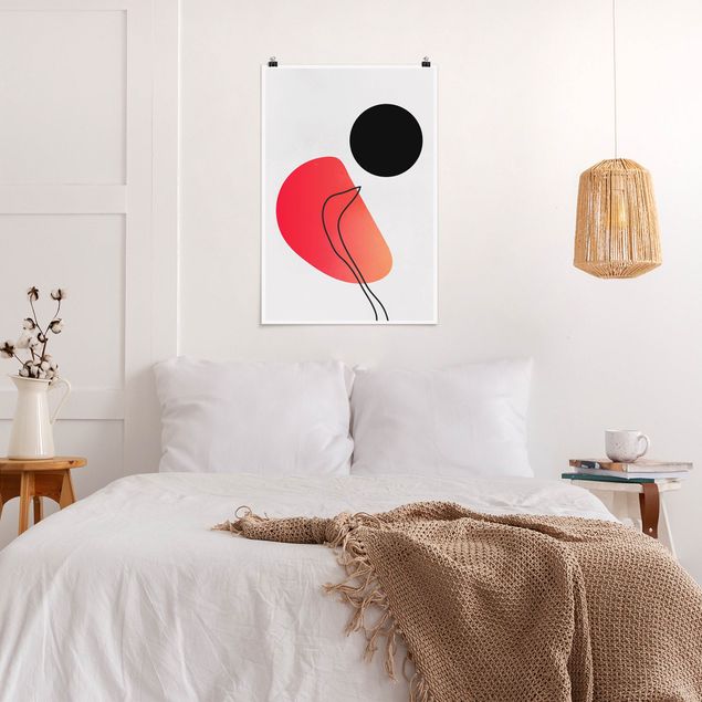 Posters quadros famosos Abstract Shapes - Black Sun