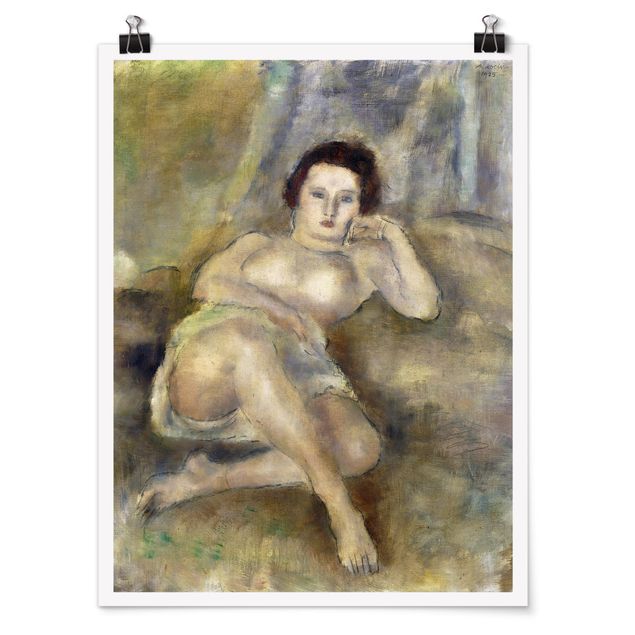 Posters quadros famosos Jules Pascin - Lying young Woman