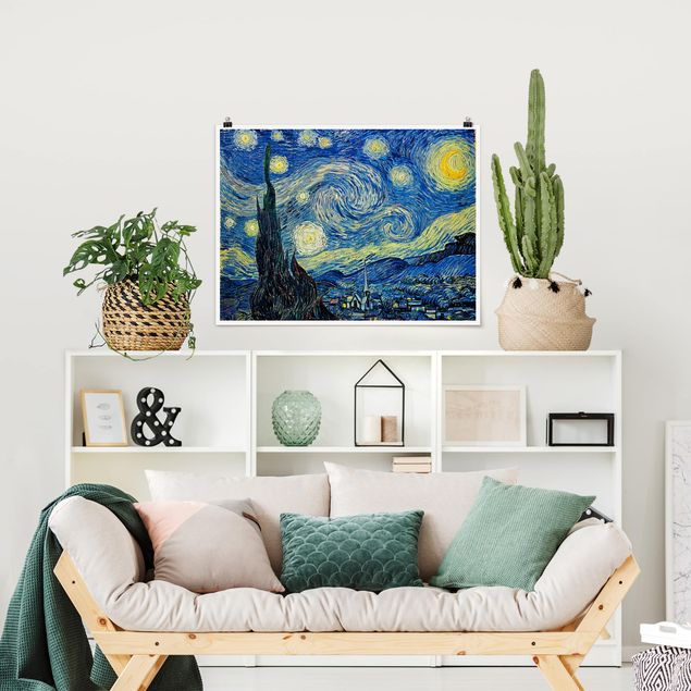 Quadros movimento artístico Impressionismo Vincent Van Gogh - The Starry Night