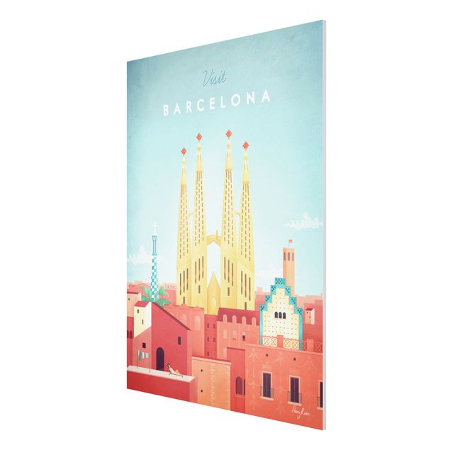 Quadros famosos Travel Poster - Barcelona