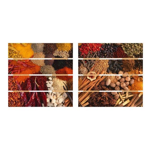Quadros em madeira 2 partes Exotic Spices
