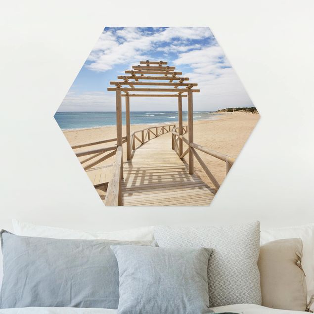 decoraçao para parede de cozinha Beach Path To The Sea In Andalusia