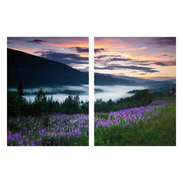 Telas decorativas paisagens Heavenly Valley In Norway