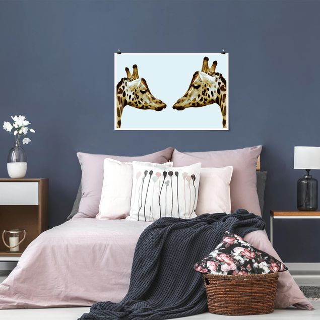 Posters animais Giraffes In Love