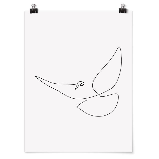 Quadros modernos Dove Line Art