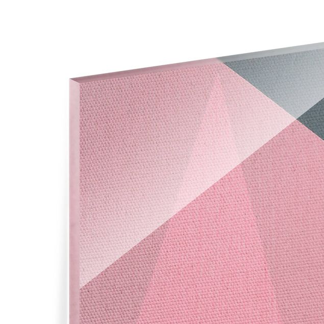 Painel anti-salpicos de cozinha Pink Transparency Geometry