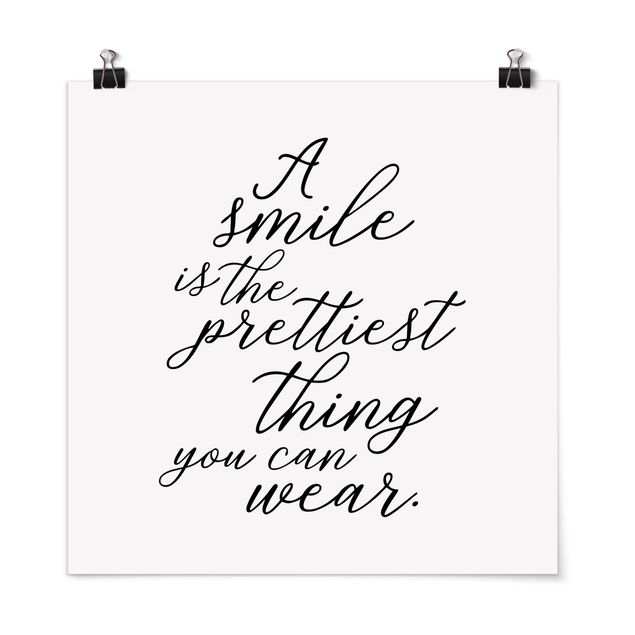 Posters frases A Smile Is The Prettiest Thing
