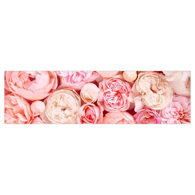 Backsplash de cozinha Roses Rosé Coral Shabby