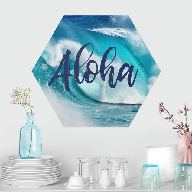 quadro com frases inspiradoras Aloha
