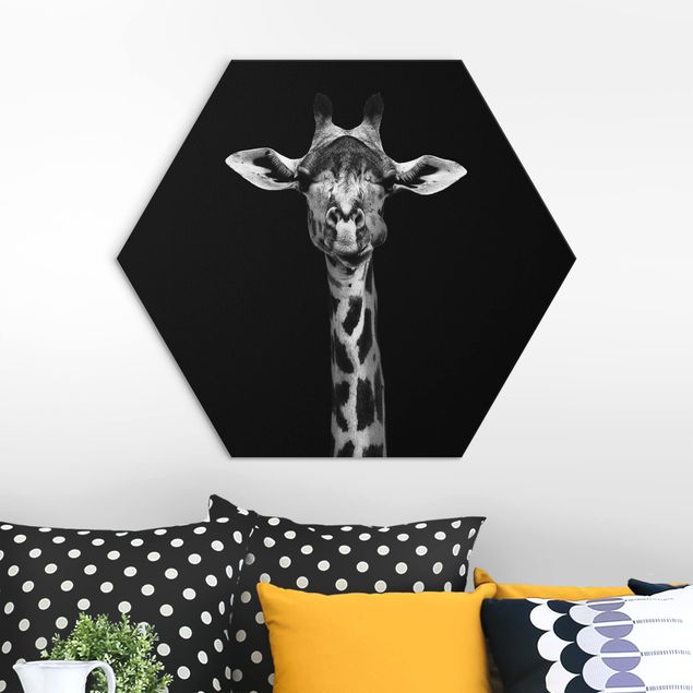 decoraçao cozinha Dark Giraffe Portrait